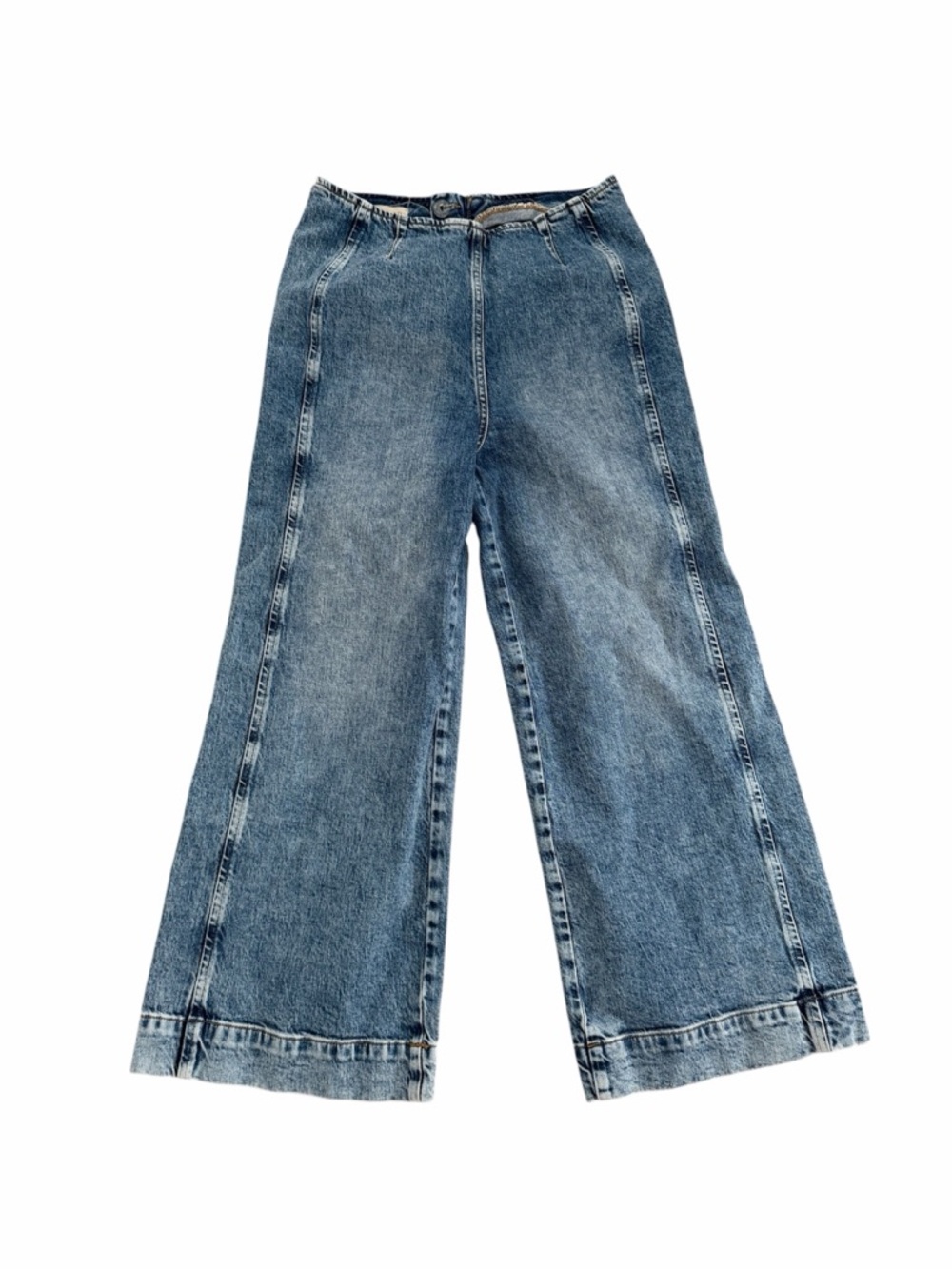 Pilcro Kick Mid-Rise Crop Wide-Leg Jeans NWOT - Picture 5 of 6
